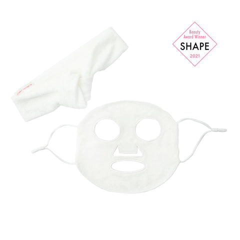 ورقة قناع الوجه العضوية والقابلة لإعادة الاستخدام "بيور لكجري" مع حزام رأس متناسق خاص بالمنتجع الصحي (السبا)