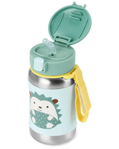Skip Hop Zoo Stainless Steel Straw Bottle Hedgehog