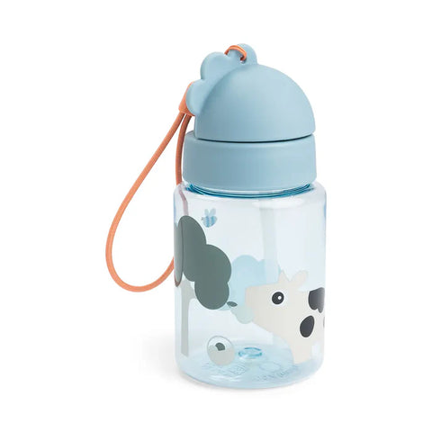 Done By Deer Straw Bottle Tiny Farm Blue