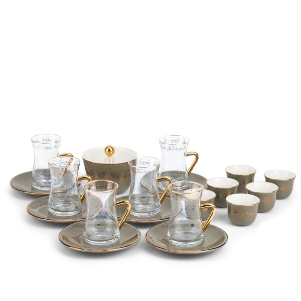 Tea And Arabic Coffee Set -19pcs