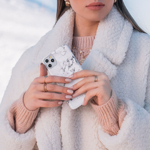 White Winter Tough iPhone Case (12-15 Series)