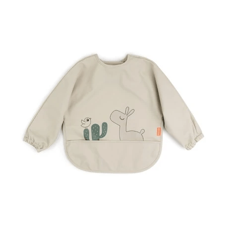 Done By Deer Sleeved Pocket Bib Lalee Sand
