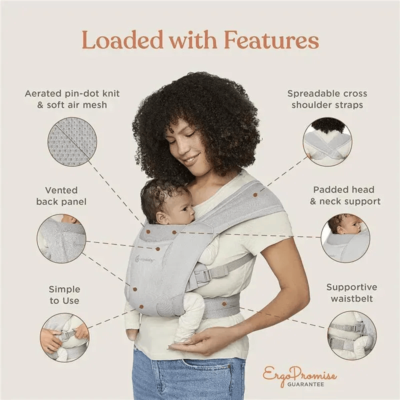 Ergobaby Embrace Soft Air Mesh Soft Grey