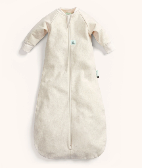 Jersey Sleeping Bag 1.0 TOG Sleeved Oatmeal Marle(3-12M)