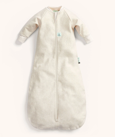 Jersey Sleeping Bag 1.0 TOG Sleeved Oatmeal Marle(3-12M)