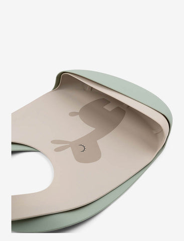 Done By Deer Silicone Bib 2-Pack Lalee Sand/Green