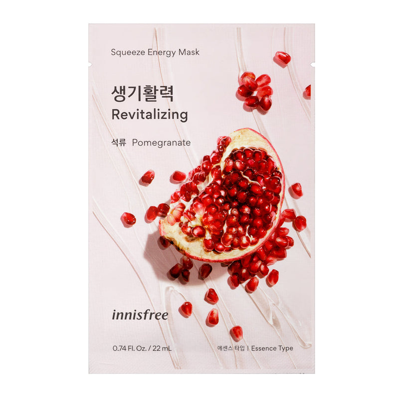 Pomegranate face mask in white background -  Squeeze Energy Mask Pomegranate (22ml)