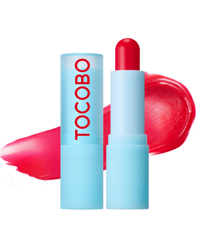 Glass Tinted Lip Balm in a white background -Glass Tinted Lip Balm 011 Flush CherryGlass Tinted Lip Balm 011 Flush Cherry