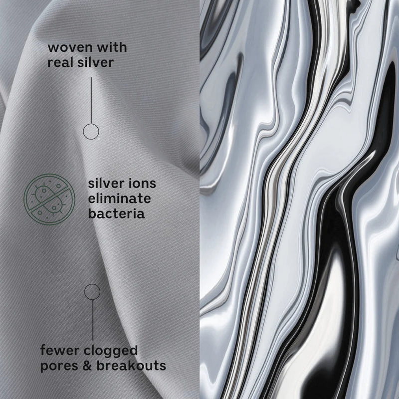 Clean Silver Pillowcase 1 Pack - Grey Aeyla