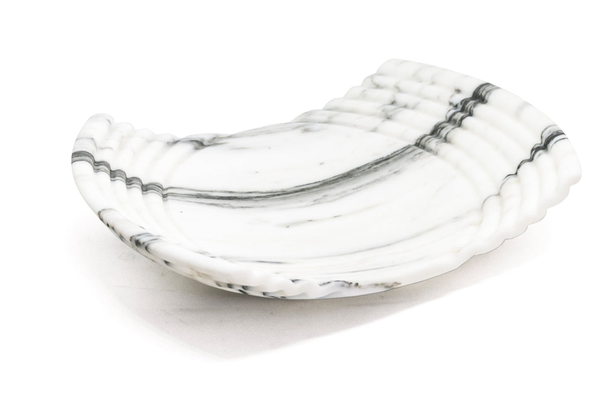 Big Wave Tray in Arabescato Marble