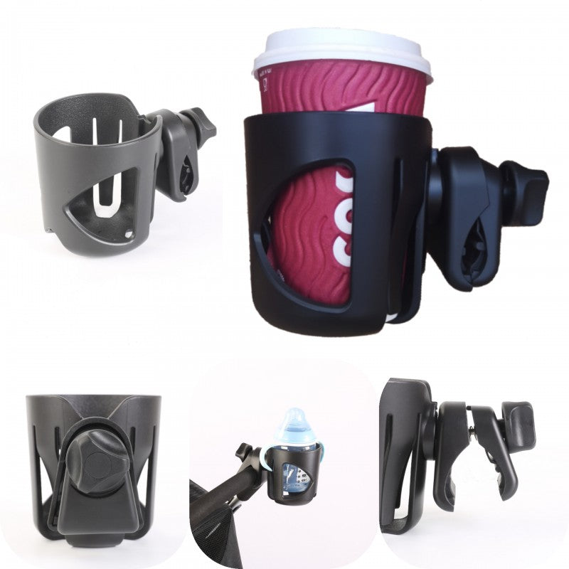 The Stroller Cup Holder showcasing it's features