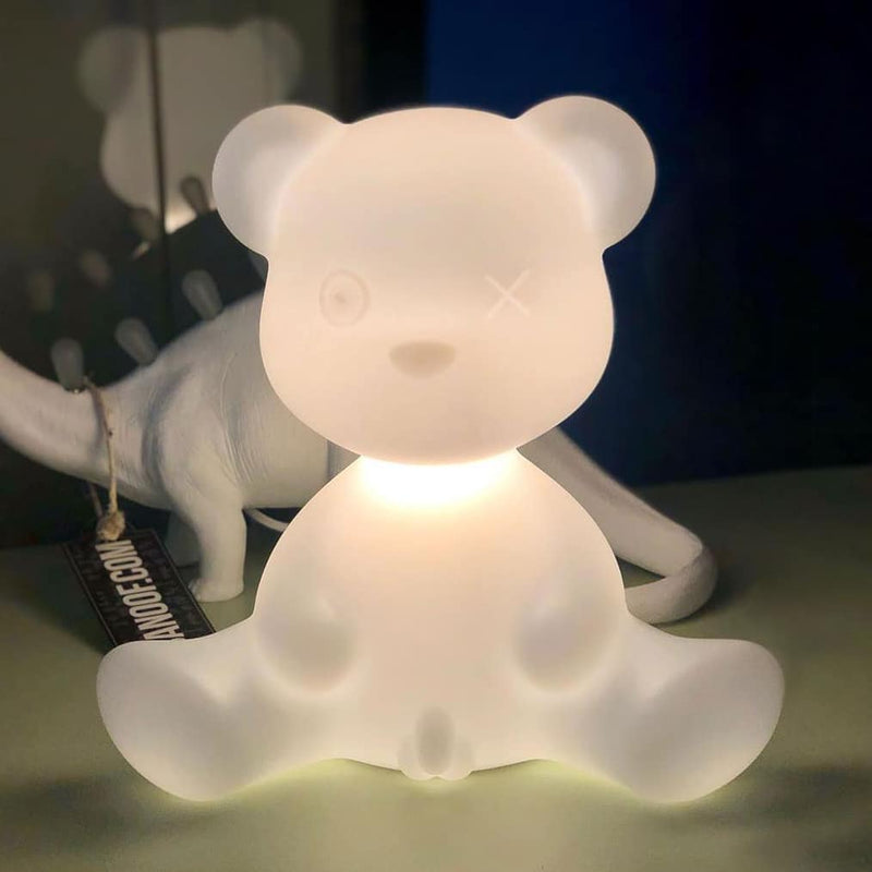 Teddy Boy Lamp with Rechargeable LED - White