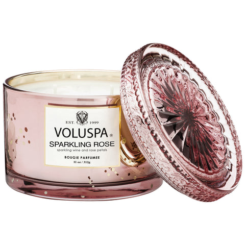 Sparkling Rose Boxed Corta Maison Glass Candle