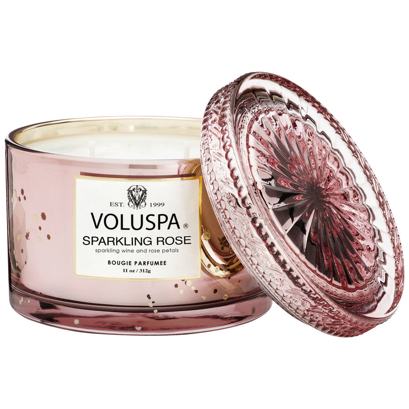 Sparkling Rose Boxed Corta Maison Glass Candle