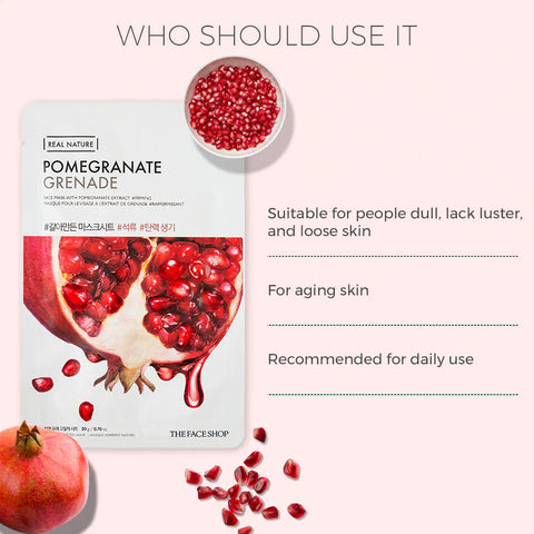 Real Nature Pomegranate Face Mask - 20g (Pack of 3)
