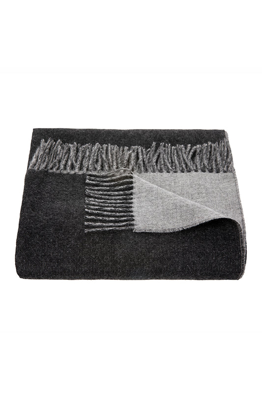 Quilla Throw - Charcoal and Soft Grey