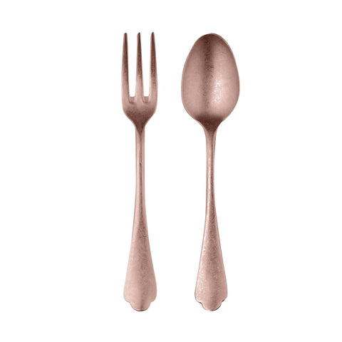 Dolce Vita Fork and Spoon Serving Set - Bronze