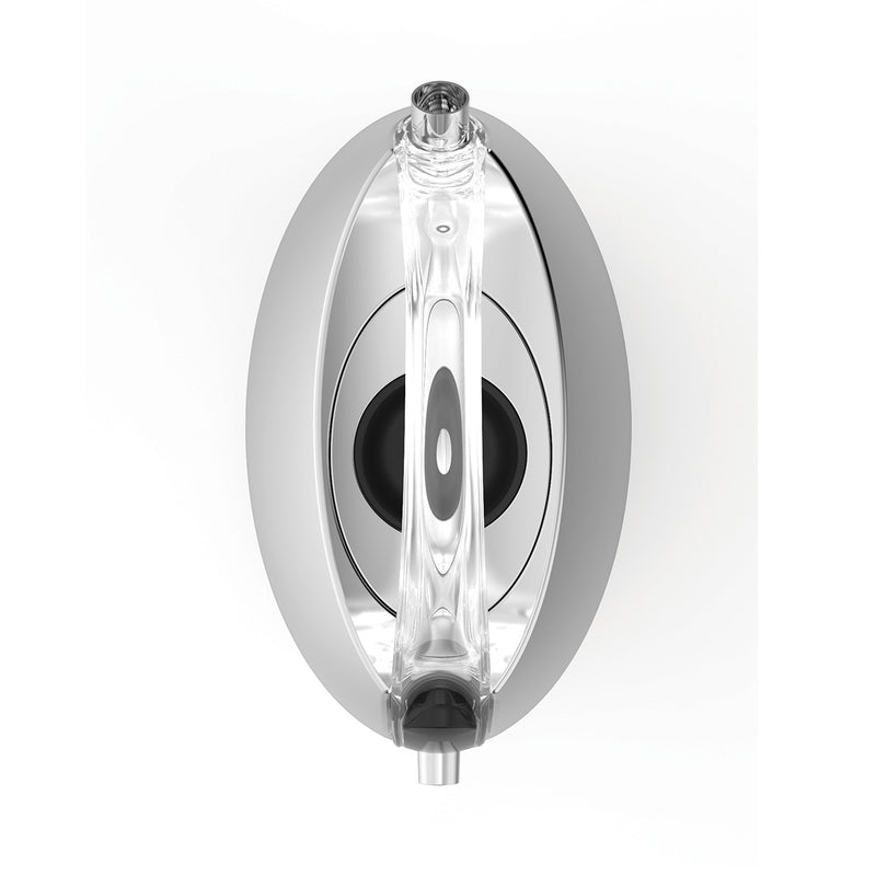 Smart Kettle with Transparent Handle with top view in a white background- Jacque Chrome - By Casa Bugatti