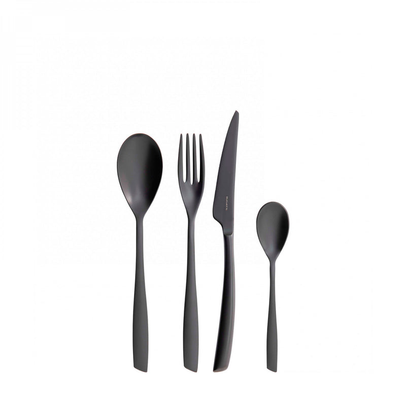 Unique Black Cutlery set in white background  - By Casa Bugatti