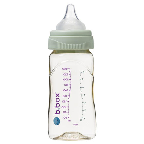 زجاجة الطفل الرضيع من البولي فينول سلفون PPSU لون ساج أخضر فاتح (240 مللي)