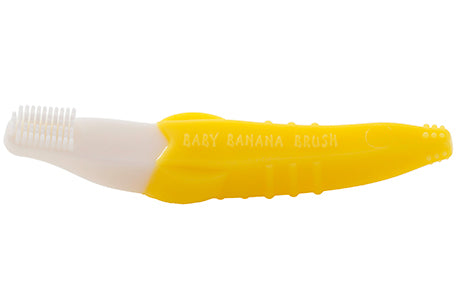 Cute Baby Banana Toddler Toothbrush in white background