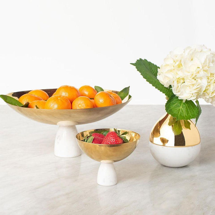 Fruits in a Coluna Bowl - Golden color - By Anna New York