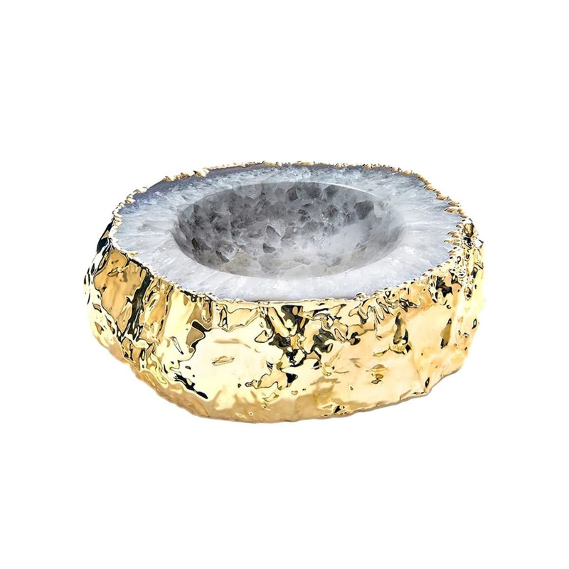 Beautiful Natural Gold Cascita Bowl in white background - By Anna New York