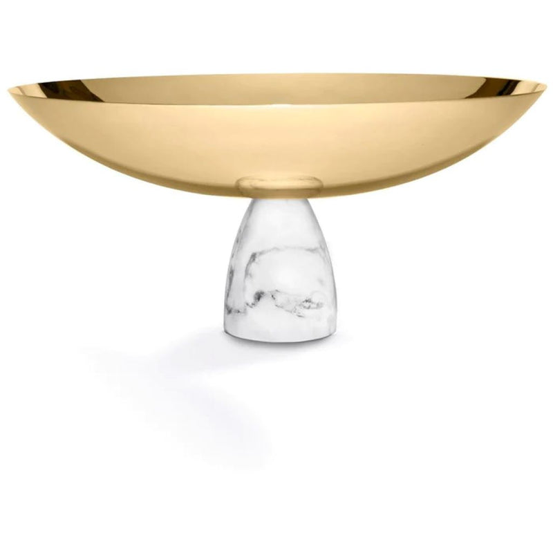 Elegant gold Coluna Bowl in a white background  - Carrara Gold Anna New York