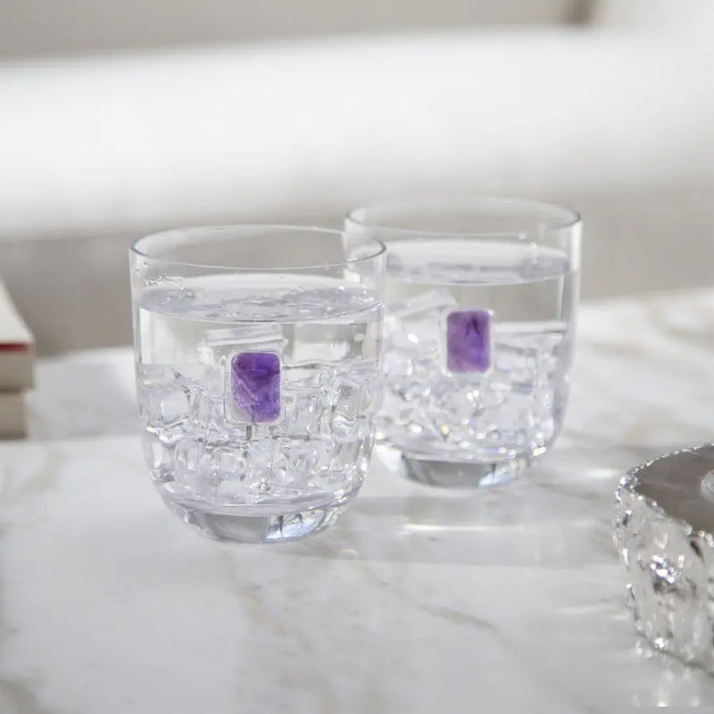 Luxurious Glasses with water in it - Elevo DOF - Amethyst S2 Anna New York