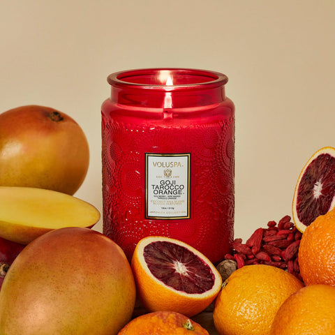 Goji Tarocco Orange Jar Candle - Large