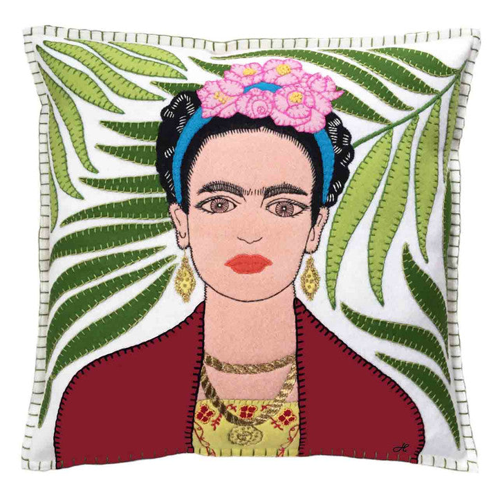 Frida Kahlo Cushion - Cream