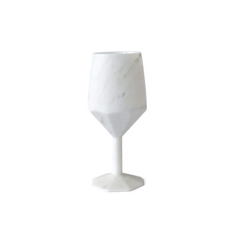 كأس المشروبات من رخام كارارا الأبيض المصقول