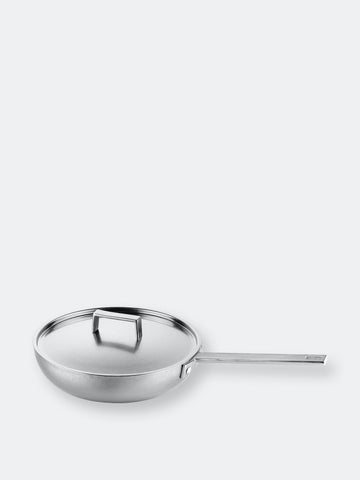 Attiva Peltro Pewter Frying Pan with Lid - 26cm Mepra