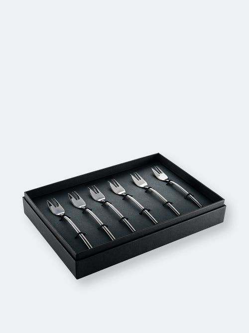 Due 6pcs Cake Fork Set - Oro Nero