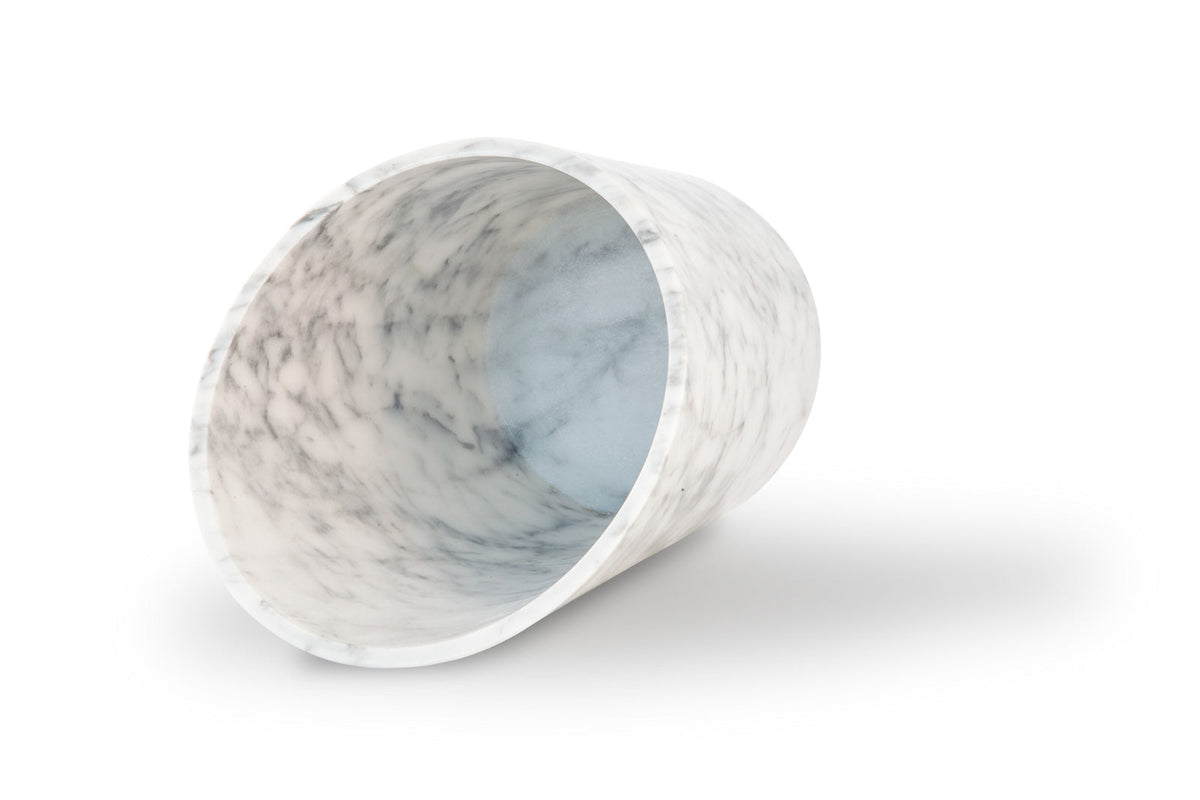 White Carrara Marble Single Glacette