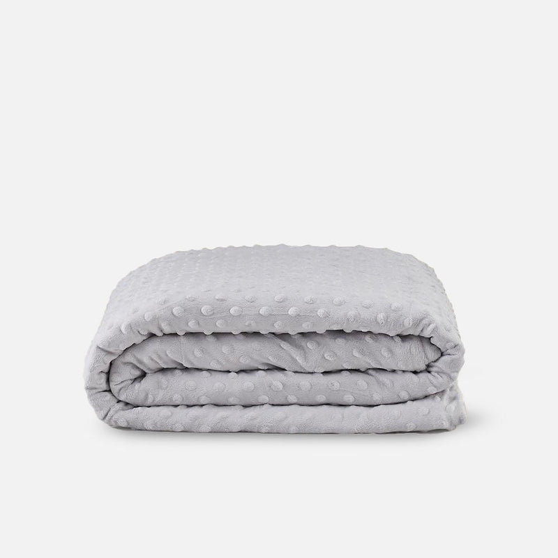 The Soft Dotted Fleece Large Weighted Blanket Cover - Minky Aeyla in white background