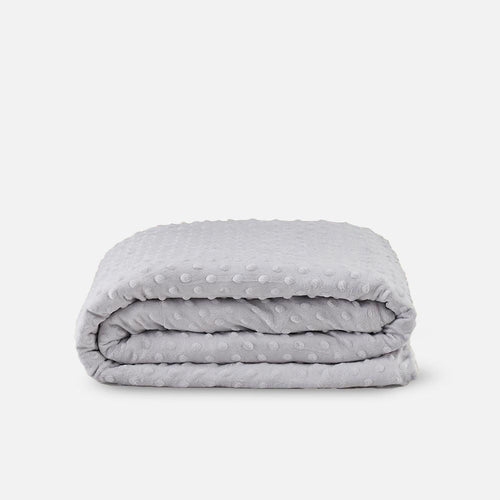 Soft Dotted Fleece Weighted Standard Blanket Cover - Minky