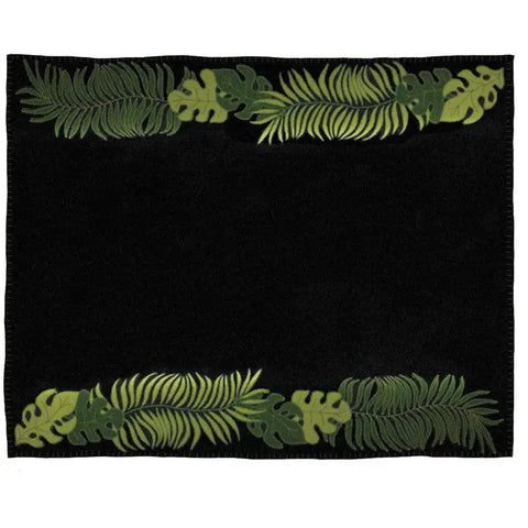 Tropical Palm Throw - Black