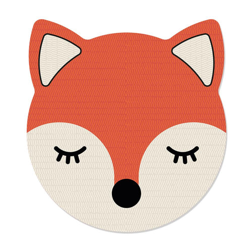 Foxy Vinyl Rug / Orange Fox Head