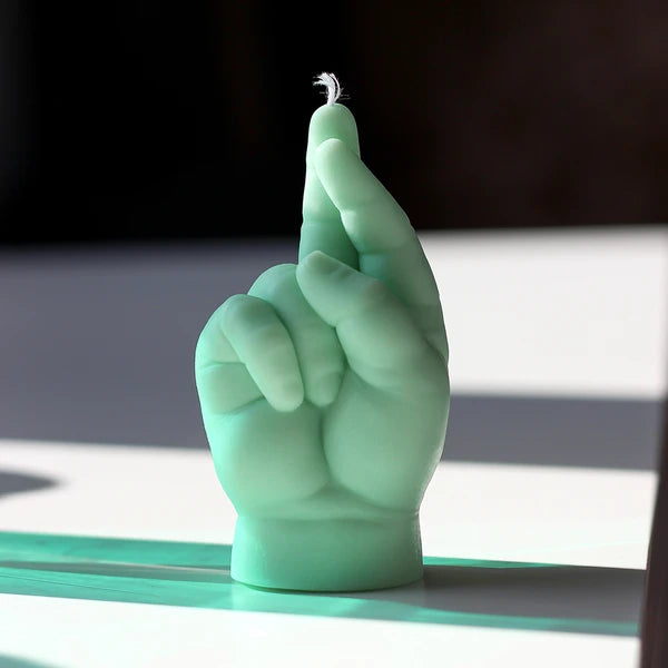 Adorable Baby Hand Candle - Crossed Fingers