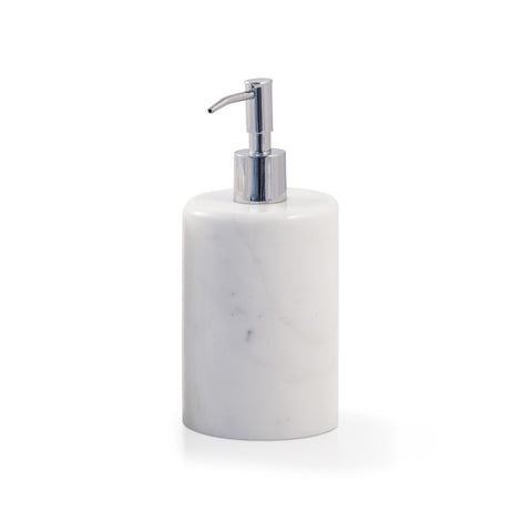 Rounded Marble Soap Dispenser White