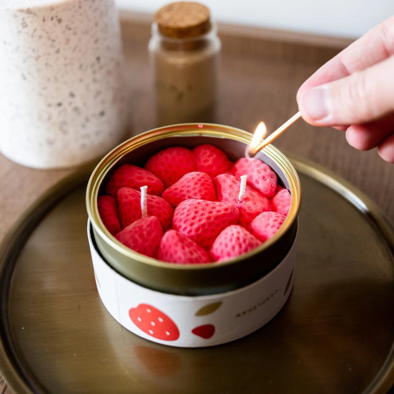 Gourmet Food Candle - Candlecan Ripe Strawberries Candle Hand