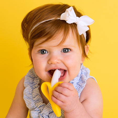 فرشاة أسنان الرضع بيبي بانانا - صفراء