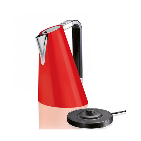 Stylish red kettle in white background - Vera Easy Kettle - By Casa Bugatti