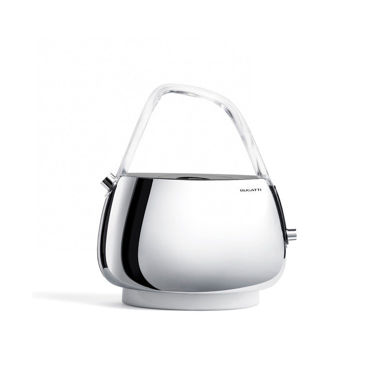 Smart Kettle with Transparent Handle in a white background- Jacque Chrome - By Casa Bugatti