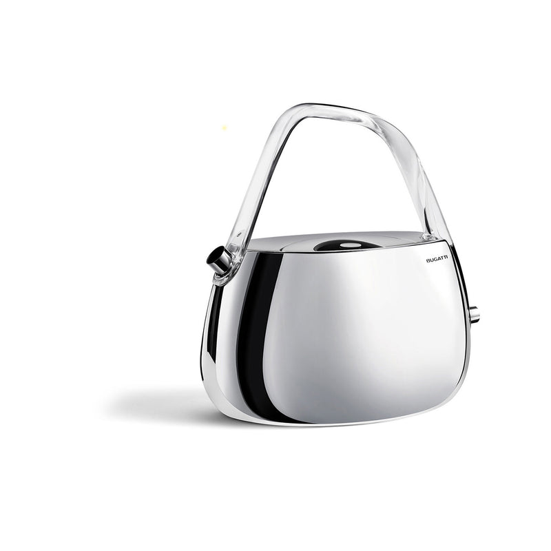 Smart Kettle with Transparent Handle in a white background- Jacque Chrome - By Casa Bugatti