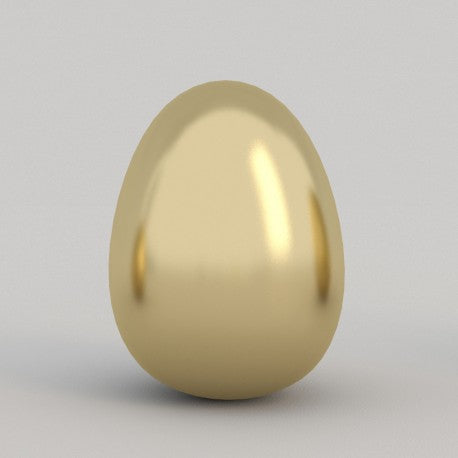 Glazed Ceramic Egg Medium  - Gold