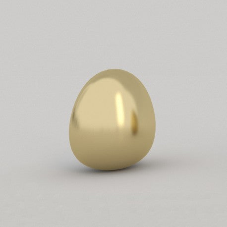 Glazed Ceramic Egg Small - Gold
