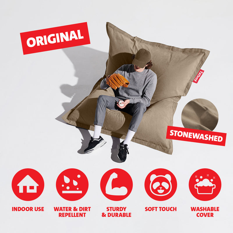 Original Stonewashed Beanbag - Sand Fatboy