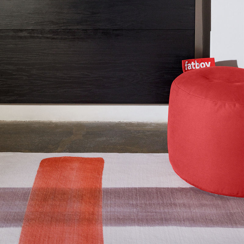 Point Stonewashed Pouf - Ottoman Red 